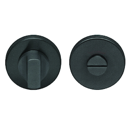 SLEUTELPLAAT ROND Qtec WC - Ø52x11mm - zwart struct - dd37-45mm - oc pvc Productafbeelding