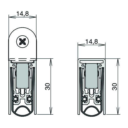 VALDORPEL SCHALL-EX L-15/30 WS RF60' 928>803mm - br14,8xh30mm - akoestisch-rook-brand Productafbeelding BIGSKZ L