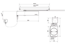 DEURDRANGER TS5000EFS complete set F1 - deurbladmontage Productafbeelding BIGSKZ L