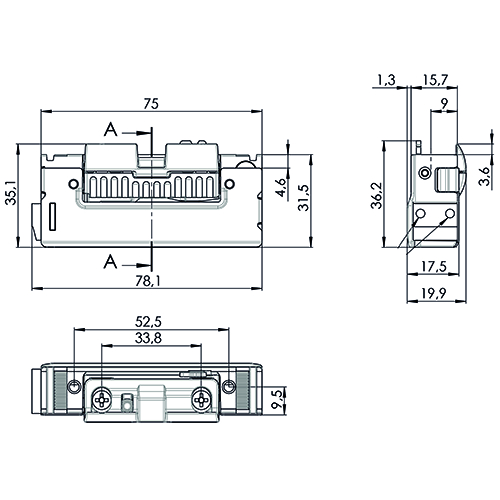 ELECTRISCHE DEUROPENER RYA01RE90 dagschootgel 9mm - 6-12V AC/DC - arbeidsstr - FaFix - L/R - E Productafbeelding BIGSKZ L