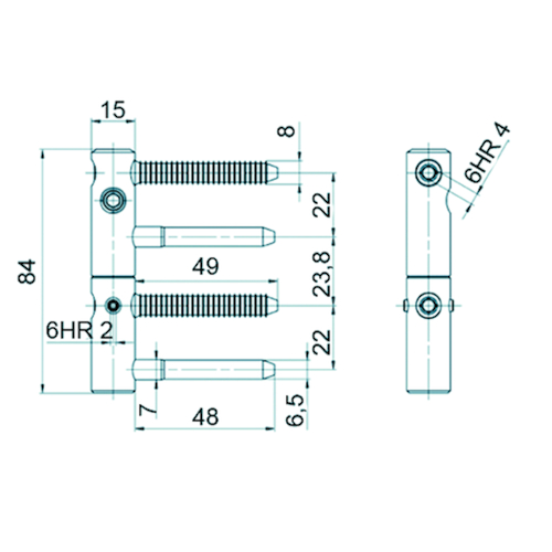 SCHARNIER 15-3DS 3D-REGELBAAR vr HOUT Ø15-84mm - verz. - anti-uithef Productafbeelding BIGSKZ L