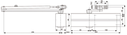 MONTAGEPLAAT HOEKARM DCA154 zilver-parallelmont.DCL190/191 Productafbeelding BIGSKZ L