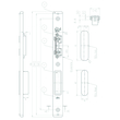SCHOOTPLAAT USB 25-08-24ERH/41R-M-SKG 2 dagschootg hout 12mm - as13mm - falz24mm - DinR - inox - SKG2 Productafbeelding
